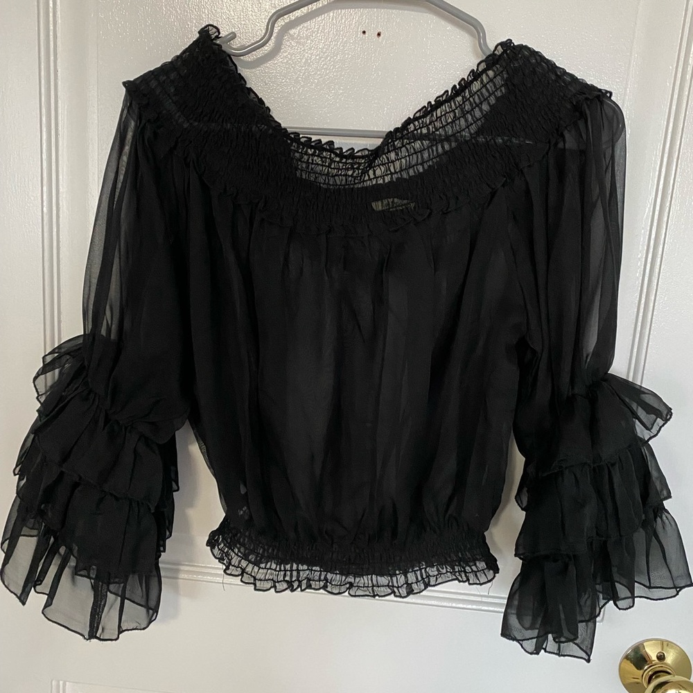 COPY - Black see through blouse